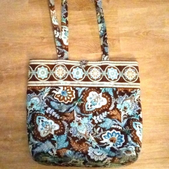 Vera Bradley Handbags - Vera Bradley Retired "Java Blue" Large Tote